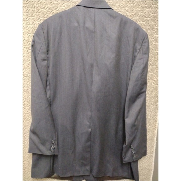 Brooks 346 Sport Coat Blazer 46L Grey Pin stripe 100% Wool - Picture 2 of 5